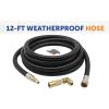 imageFlame King Propane 12ft RV Quick Connect Hose Adapter for 17quot or 22quot BlackStone or Flame King Griddle