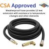 imageFlame King Propane 12ft RV Quick Connect Hose Adapter for 17quot or 22quot BlackStone or Flame King Griddle