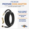 imageFlame King Propane 12ft RV Quick Connect Hose Adapter for 17quot or 22quot BlackStone or Flame King Griddle