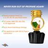 imageFlame King Propane Tank Gauge Level Indicator Leak Detector Gas Pressure Meter Color Coded ampamp Glow in the Dark Universal for Cylinder BBQ Gas Grill RV Camper Heater and More Appliances Brass