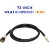 imageFlame King RV Van Trailer Dual Quick Connect Hose LP Gas Only 72 Inch 14 Inch ID  10039572  Black72 Inch