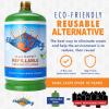 imageFlame King Refillable 1LB Empty Propane Cylinder Tank  Reusable  Safe and Legal Refill Option  DOT Compliant164 oz 2Pack green YSN1642164 oz 2Pack  green