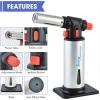 imageFlame King Refillable Kitchen Torch Culinary Butane Torch with Igniter and Safety Lock MultiUse Stainless Steel