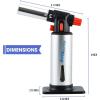 imageFlame King Refillable Kitchen Torch Culinary Butane Torch with Igniter and Safety Lock MultiUse Stainless Steel