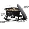 imageFlame King Smokeless Propane Fire Pit 19inch Portable Firebowl 58K BTU with Propane Grip Scale Self Igniter Cover ampamp Carry Straps for RV Camping ampamp Outdoor Living