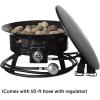 imageFlame King Smokeless Propane Fire Pit 19inch Portable Firebowl 58K BTU with Propane Grip Scale Self Igniter Cover ampamp Carry Straps for RV Camping ampamp Outdoor Living