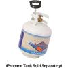 imageFlame King Smokeless Propane Fire Pit 19inch Portable Firebowl 58K BTU with Propane Grip Scale Self Igniter Cover ampamp Carry Straps for RV Camping ampamp Outdoor Living