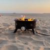 imageFlame King Smokeless Propane Fire Pit 24inch Portable Firebowl 58K BTU with Propane Grip Scale Self Igniter Cover ampamp Carry Straps for RV Camping ampamp Outdoor Living