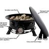 imageFlame King Smokeless Propane Fire Pit 24inch Portable Firebowl 58K BTU with Propane Grip Scale Self Igniter Cover ampamp Carry Straps for RV Camping ampamp Outdoor Living