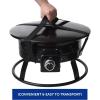 imageFlame King Smokeless Propane Fire Pit 24inch Portable Firebowl 58K BTU with Self Igniter Cover ampamp Carry Straps for RV Camping ampamp Outdoor Living19 inches