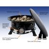 imageFlame King Smokeless Propane Fire Pit 24inch Portable Firebowl 58K BTU with Self Igniter Cover ampamp Carry Straps for RV Camping ampamp Outdoor Living24 inches