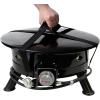imageFlame King Smokeless Propane Fire Pit 24inch Portable Firebowl 58K BTU with Self Igniter Cover ampamp Carry Straps for RV Camping ampamp Outdoor Living24 inches