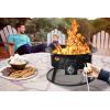 imageFlame King Smokeless Propane Fire Pit 24inch Portable Firebowl 58K BTU with Self Igniter Cover ampamp Carry Straps for RV Camping ampamp Outdoor Living19 inches