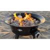 imageFlame King Smokeless Propane Fire Pit 24inch Portable Firebowl 58K BTU with Self Igniter Cover ampamp Carry Straps for RV Camping ampamp Outdoor Living24 inches