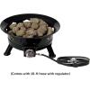 imageFlame King Smokeless Propane Fire Pit 24inch Portable Firebowl 58K BTU with Self Igniter Cover ampamp Carry Straps for RV Camping ampamp Outdoor Living24 inches