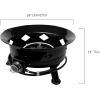 imageFlame King Smokeless Propane Fire Pit 24inch Portable Firebowl 58K BTU with Self Igniter Cover ampamp Carry Straps for RV Camping ampamp Outdoor Living24 inches