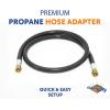 imageFlame King Thermo Rubber RV Slide Out Hose Assembly 60 Inch 38 Inch ID Female To Female  1001596048 inches