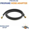 imageFlame King Thermo Rubber RV Slide Out Hose Assembly 60 Inch 38 Inch ID Female To Female  1001596060 inches