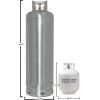 imageFlame King YSN100GALV 100LB Galvanized Steel Propane Tank with POL Valve Rust and CorrosionFree Built to Last100LB Galvanized Steel Propane Tank