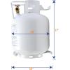 imageFlame King YSN201HZL 20LB Steel Horizontal Propane Tank Cylinder for Fire Pits and Tables Patio Heaters Barbeques RVs and Truck Campers White20LB