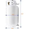 imageFlame King YSN201HZL 20LB Steel Horizontal Propane Tank Cylinder for Fire Pits and Tables Patio Heaters Barbeques RVs and Truck Campers White30Pound