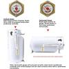 imageFlame King YSN201HZL 20LB Steel Horizontal Propane Tank Cylinder for Fire Pits and Tables Patio Heaters Barbeques RVs and Truck Campers White30Pound