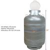 imageFlame King YSN420ASME 420LB 120 Gallon ASME Vertical Steel Propane Tank WhiteASME Certified  GALVANIZED