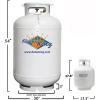 imageFlame King YSN420ASME 420LB 120 Gallon ASME Vertical Steel Propane Tank WhiteASME Certified
