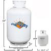 imageFlame King YSN420ASME 420LB 120 Gallon ASME Vertical Steel Propane Tank WhiteDOT Certified