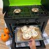 imageFlame King YSNHT300 Portable Outdoor Propane Oven Stove Combo for Camping RV Tailgating Trailer GreenBlack