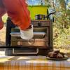 imageFlame King YSNHT300 Portable Outdoor Propane Oven Stove Combo for Camping RV Tailgating Trailer GreenBlack