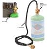 imageFlame King YSNMT48 Flexible 5FT Extension Hose for 1Lb Propane Tank Cylinders