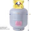 imageFlame King YSNR501 50 Pound Refrigerant Recovery Cylinder Tank  Gray