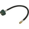 imageFlame King 10047318 14quot Male NPT Adapter Not Flare Solid Rubber Pigtail Hose for RV Regulators BlackBrass 18 inches18 Inch  10047318