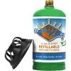 imageFlame King 1LB Empty Aluminum Propane Cylinder Tank  CorrosionResistant and RustFree Great for Camping and Small AppliancesGreen Tank