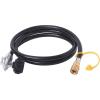 imageFlame King 90 Degree LowPressure Propane Gas Regulator Hose with Quick Connect for RVs Grills Heaters Burners 6 Feet  LPRH66 Feet 72 inches