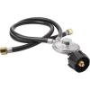 imageFlame King ALRYQC02 2Ft YSplitter Propane Regulator Double Hose Outlet Fits Type1 QCC1 Tank Connections for BBQ Grills with Side Burner BlackOLD
