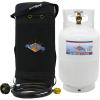 imageFlame King Gas Hauler Kit  Insulated Protective Carry Case 10LB Propane Tank and Adapter Hose for Camping and Outdoor Adventures