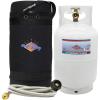 imageFlame King Gas Hauler Pro Kit  Insulated Protective Carry Case 10LB Propane Tank and 5FT Adapter Hose for Camping and Outdoor Adventures