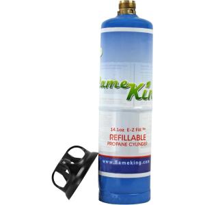 imageFlame King 1LB Empty Aluminum Propane Cylinder Tank  CorrosionResistant and RustFree Great for Camping and Small AppliancesSteel Blue Tank