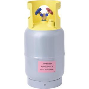 imageFlame King 30LB Pound Refrigerant Recovery Cylinder Tank YValve for LiquidVapor Reusable  DOT Compliant  Gray