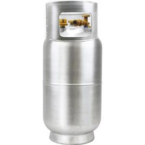 imageFlame King 335lb Aluminum Forklift Propane Tank with Gauge DOT and TC Compliant Lightweight RuggedDesigned