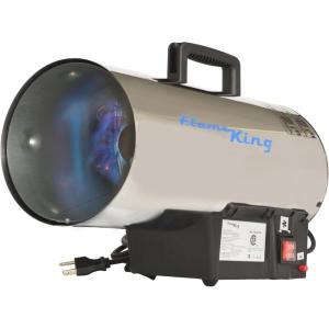 imageFlame King 60000 BTU Portable Propane Forced Air Heater Outdoor Great for Jobsite Construction Garage Patio Stainless Steel