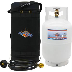 imageFlame King Gas Hauler Kit  Insulated Protective Carry Case 10LB Propane Tank and Adapter Hose for Camping and Outdoor Adventures