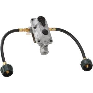 imageFlame King KT12ACR2a 2Stage Auto Changeover LP Propane Gas Regulator With Two 12 Inch Pigtails For RVs Vans TrailersRegulator with 12inch Pigtails