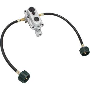 imageFlame King KT12ACR2a 2Stage Auto Changeover LP Propane Gas Regulator With Two 12 Inch Pigtails For RVs Vans TrailersRegulator with 15inch Pigtails