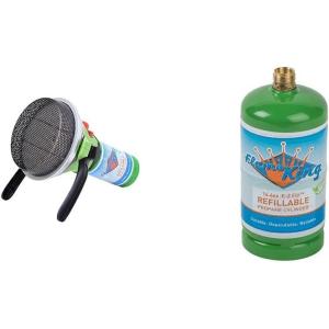 imageFlame King Portable Propane Gas Outdoor Heater with Piezo Electric Start for Camping Garage Ice Fishing Patio and Tabletop Green SmallSmall