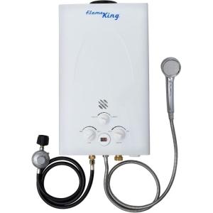 imageFlame King Portable Tankless Water Heater Propane Gas 10L 264 GPM at 68000 BTU Outdoor Instant Hot Water Shower for RV Camping Farm Cabins