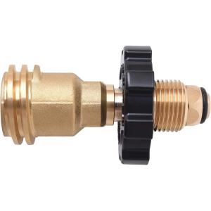 imageFlame King Propane Tank Adapter POL to QCC1 Type Converts Propane Tank from Old to New Connection