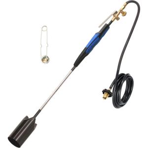 imageFlame King Propane Torch Kit Heavy Duty Weed Burner 500000 BTU with Flint Striker with 10ft Hose Regulator Assembly
